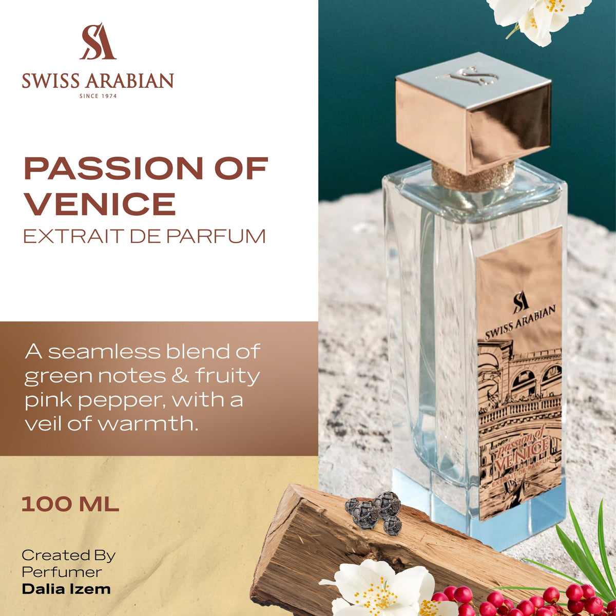 Swiss Arabian Passion of Venice 100ml Extrait De Parfum - view 3
