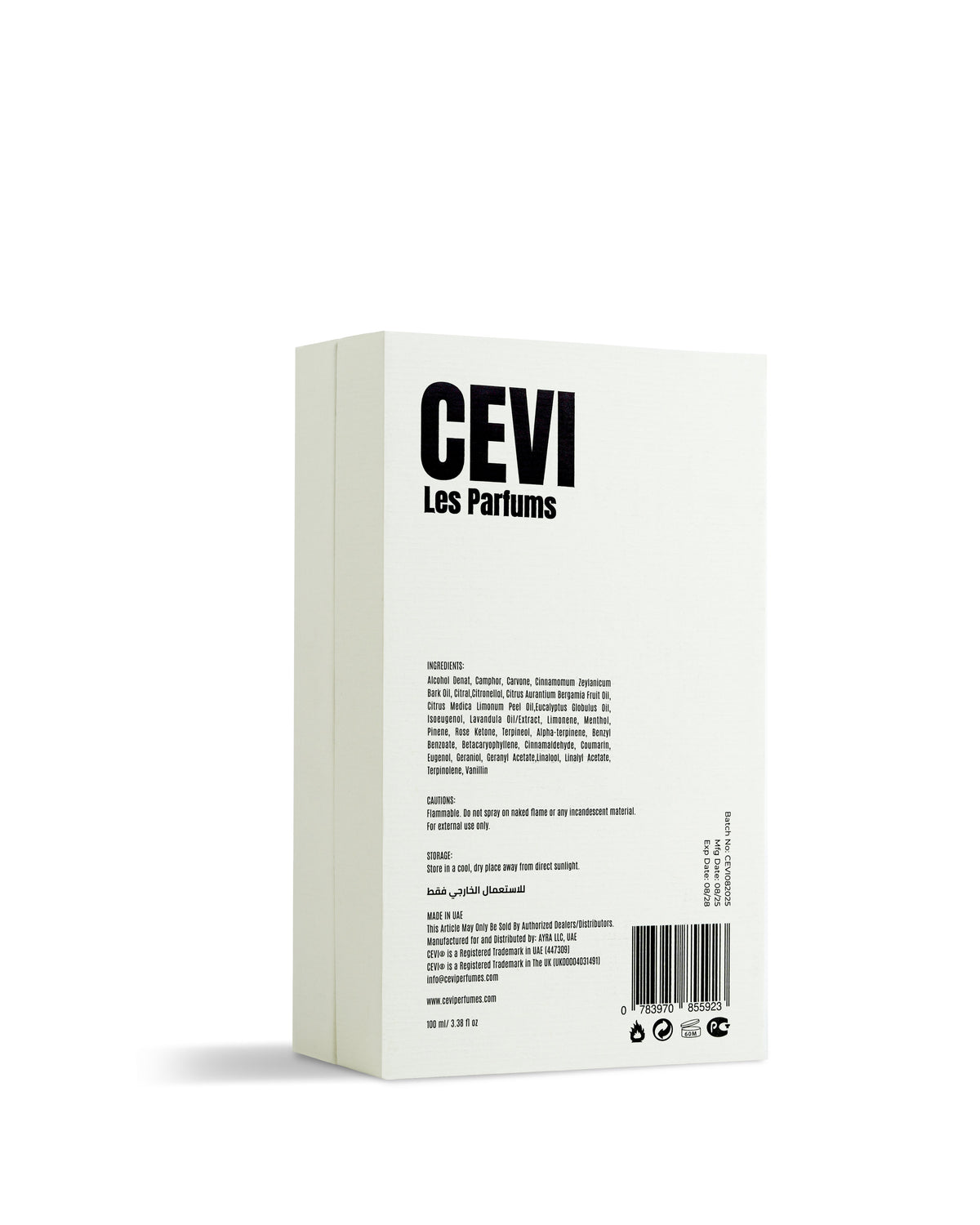 Cevi Infiniti Extrait de Parfum - box