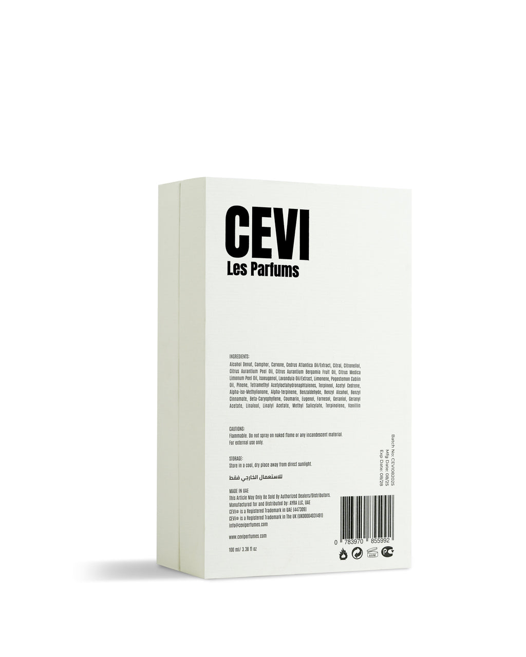 Cevi Oud Miraj Extrait de Parfum - box