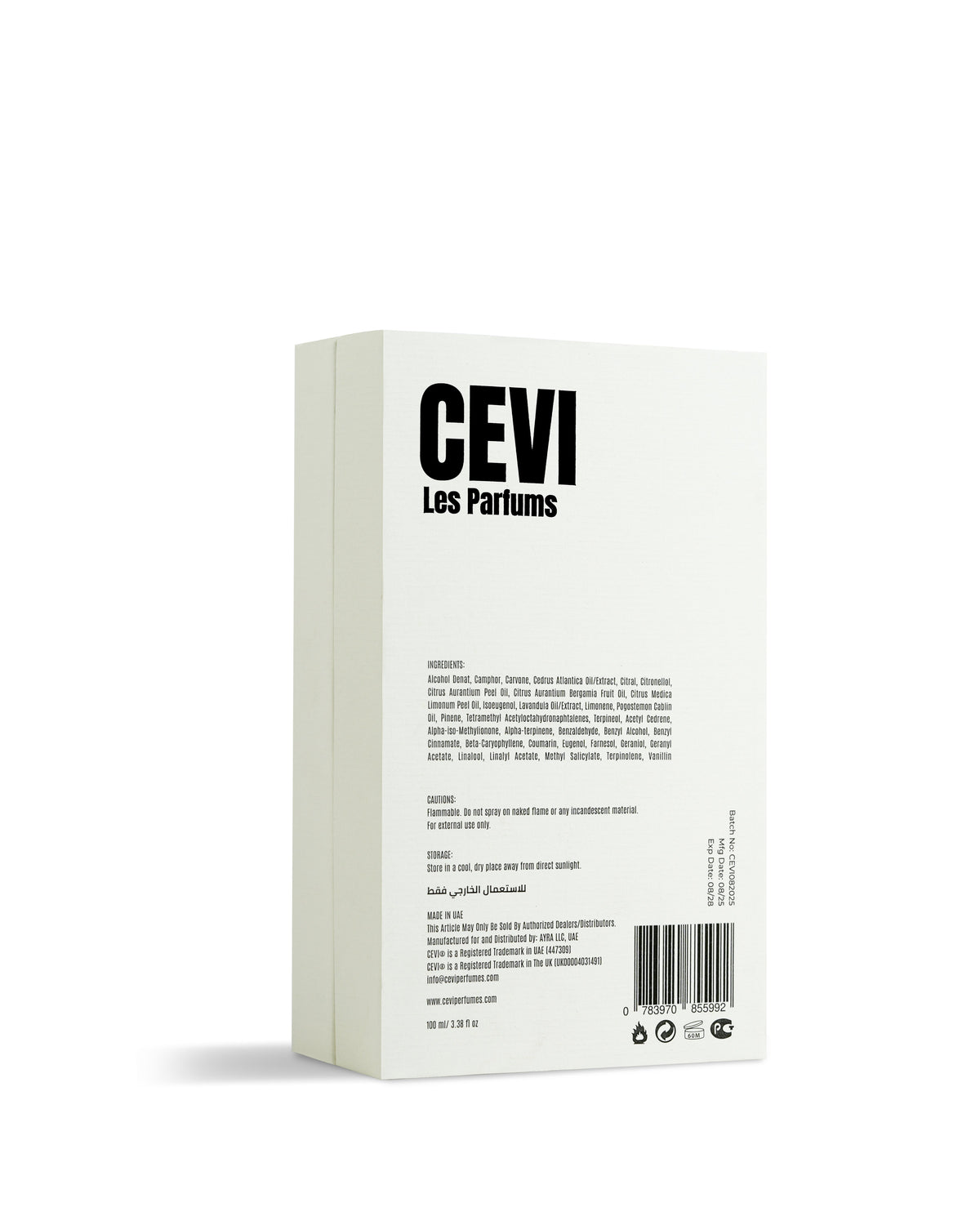 Cevi Oud Miraj Extrait de Parfum - box