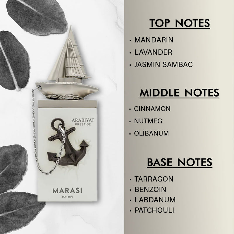 Arabiyat Prestige Marasi For Him Eau de Parfum 100ml – fragrance notes