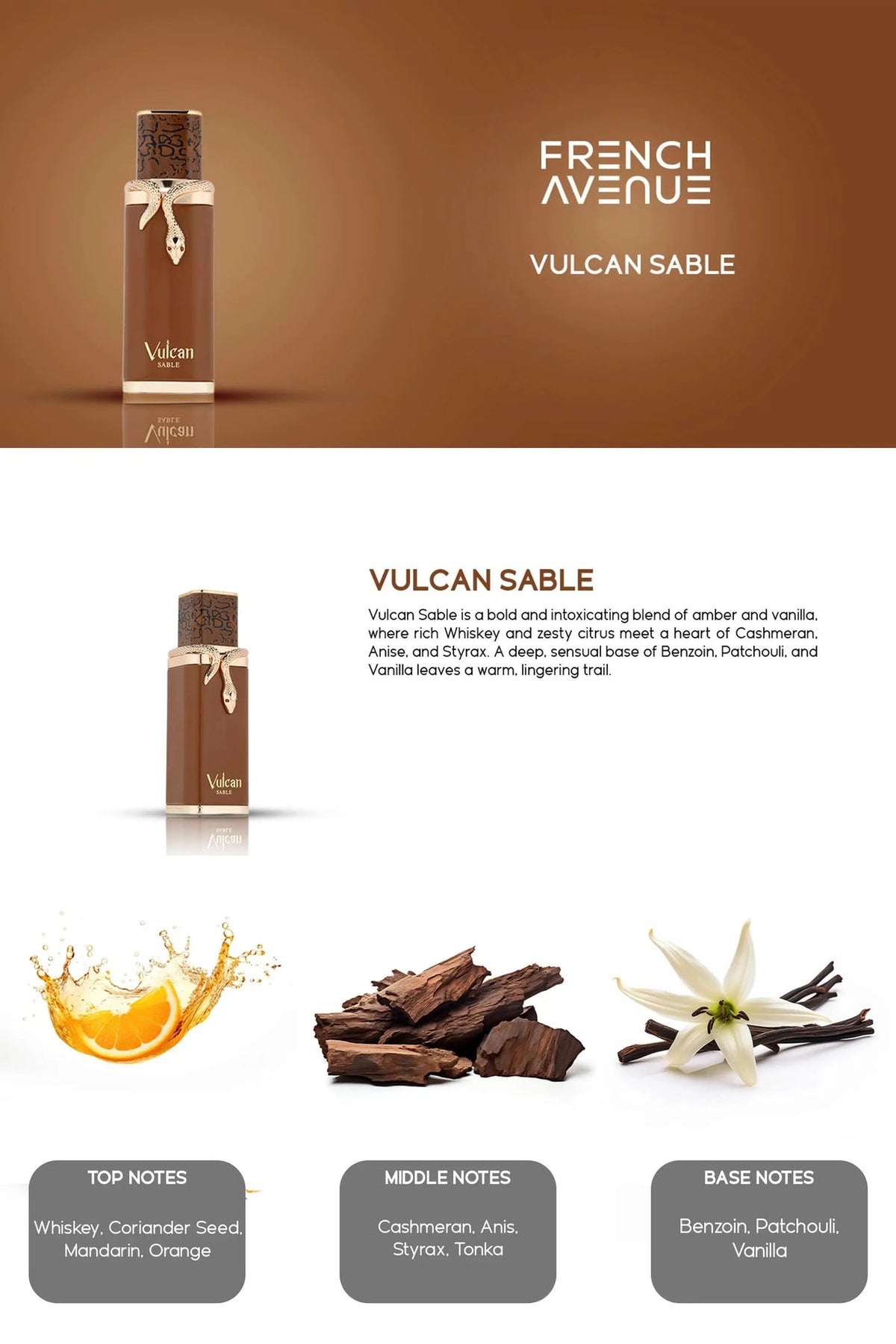 French Avenue Vulcan Sable Perfume 100ml EDP – view 4